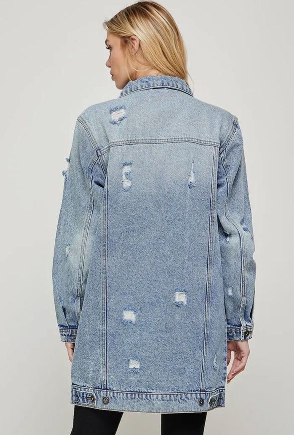 The Loretta Long Denim Jacket