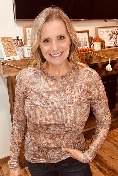 Camo Mesh Top