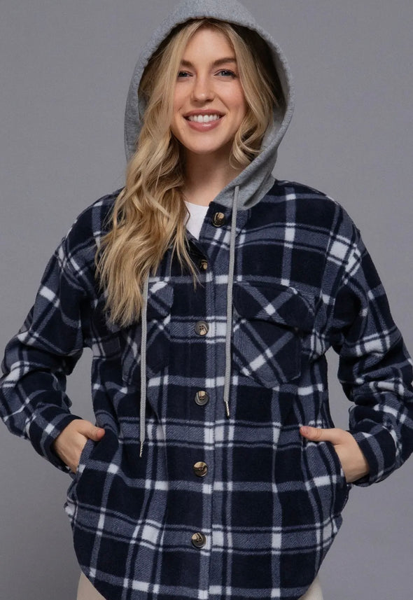 Hooded Harlee Shacket in Multi