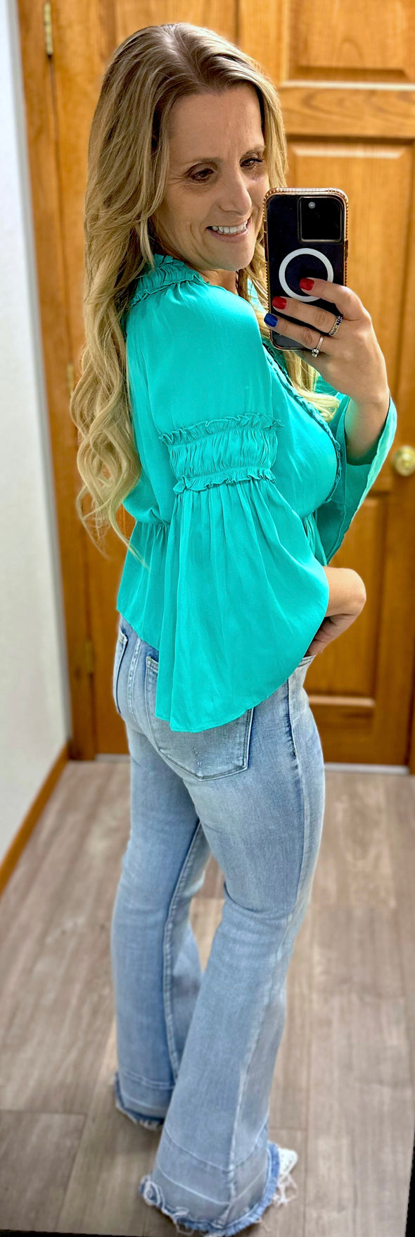 Tessa Turquoise Top