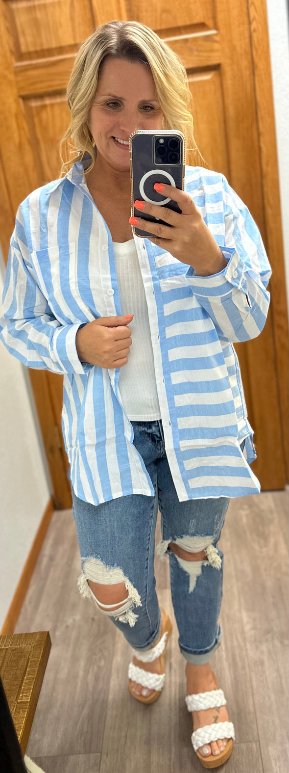 Lillie Striped Button Up