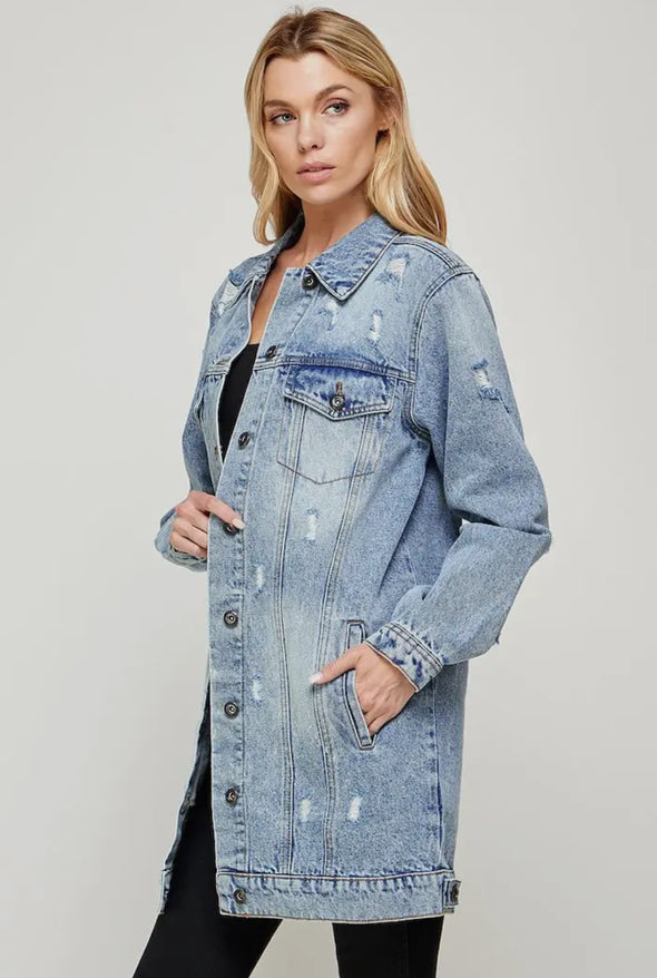 The Loretta Long Denim Jacket