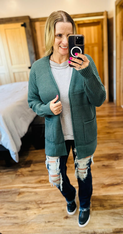 Camille Cardigan in Jade