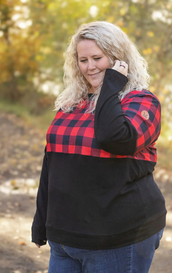 Natalie Pullover in Buffalo Plaid