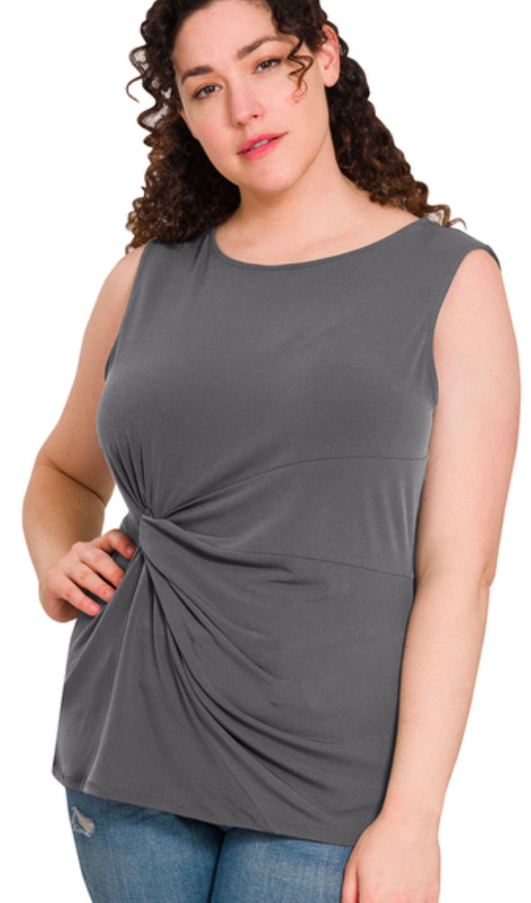 Nora Knot Front Top in Multi