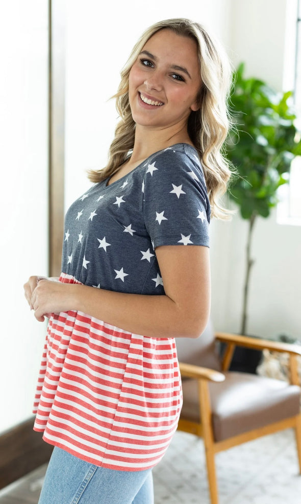 Sarah Stars & Stripes Top by MM