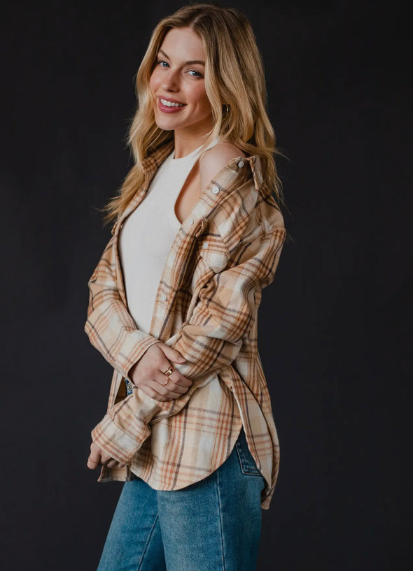 Caramel Latte Plaid Flannel