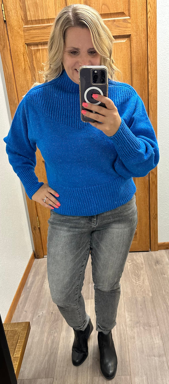 Maverick Mockneck Sweater in Multi