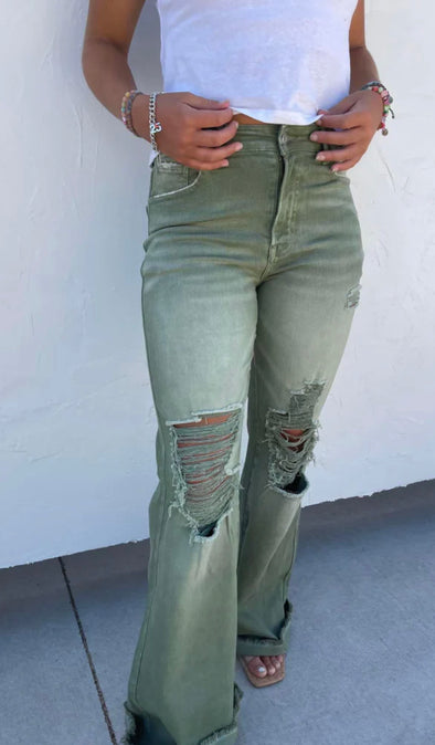 The Blakeley Distressed Jeans by Blakeley in Multi