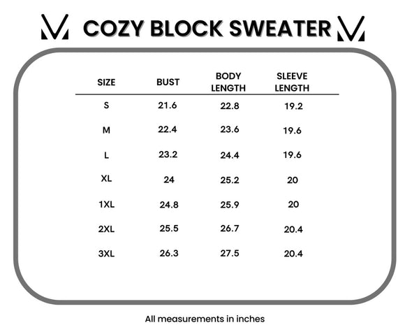 Be Mine Cozy Block Sweater