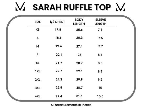 Sarah Ruffle Top in Neon Coral