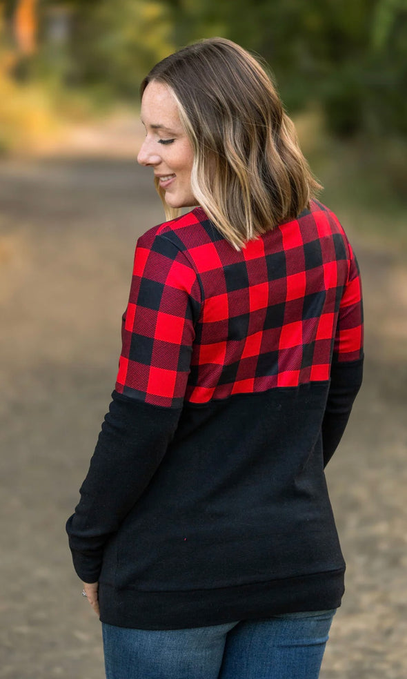 Natalie Pullover in Buffalo Plaid