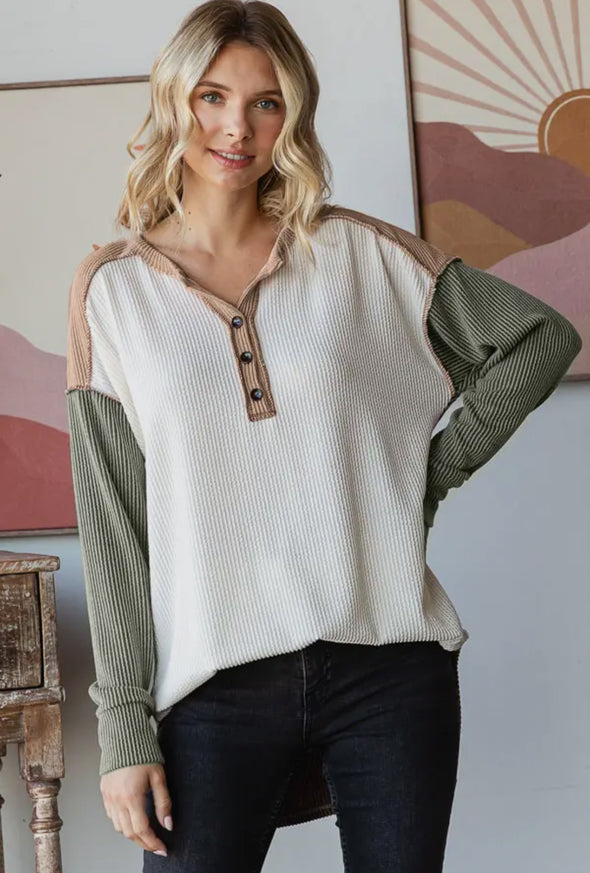 Ready For Fall Colorblock Top
