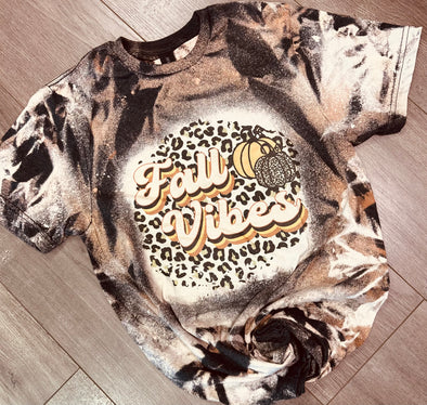 Fall Vibes Bleached Tee