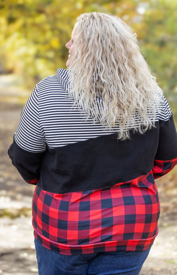 Full Zip Buffalo Plaid Hoodie by MM