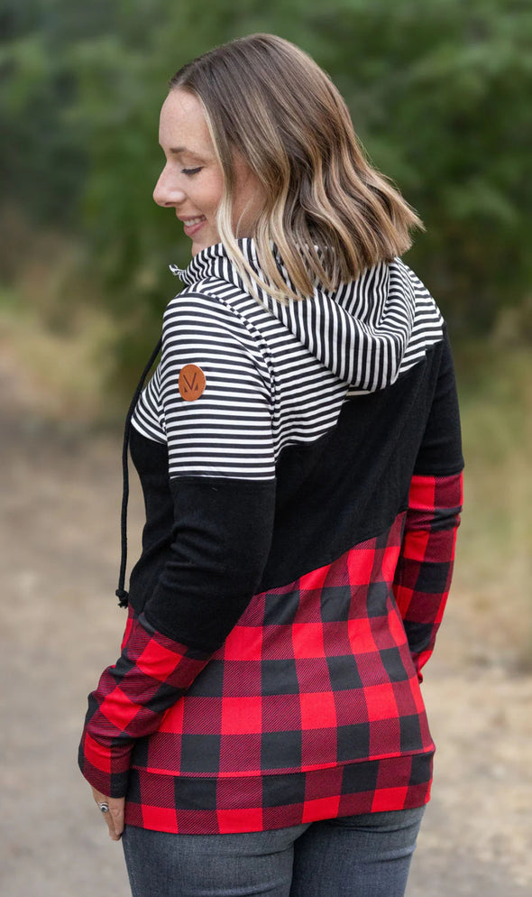 Full Zip Buffalo Plaid Hoodie by MM