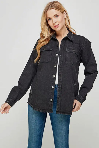 Classic Country Black Denim Shirt