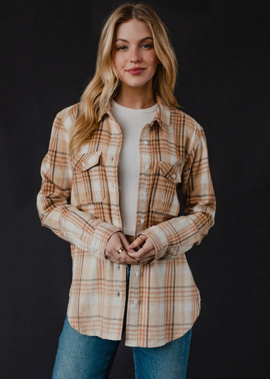 Caramel Latte Plaid Flannel