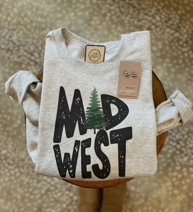 Midwest Pine Tree Crewneck Sweatshirt