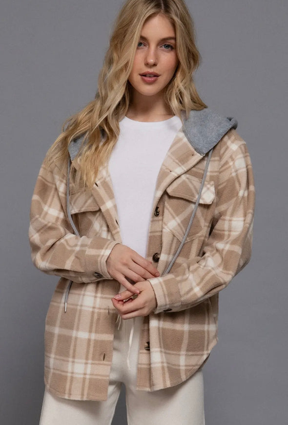 Hooded Harlee Shacket in Multi