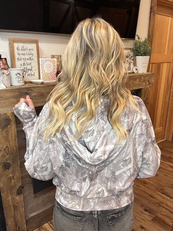 Grey Camo Quarter Zip