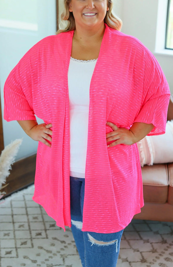 Hot Pink Cover Up Kimono