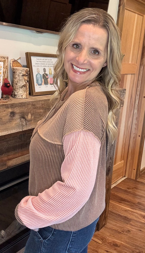 Fall is Calling Colorblock Top
