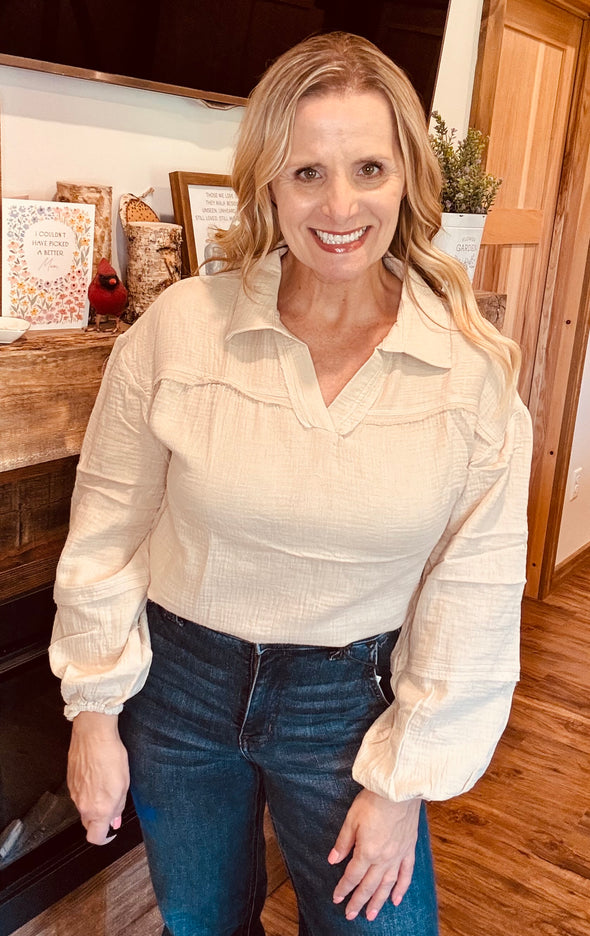 Gretchen Gauze Top