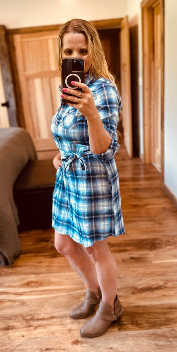 She’s Gone Country Plaid Dress