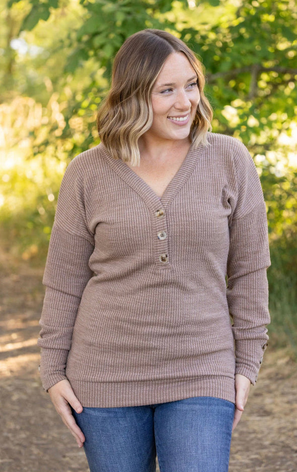 Brittney Button Up Sweater in Multi