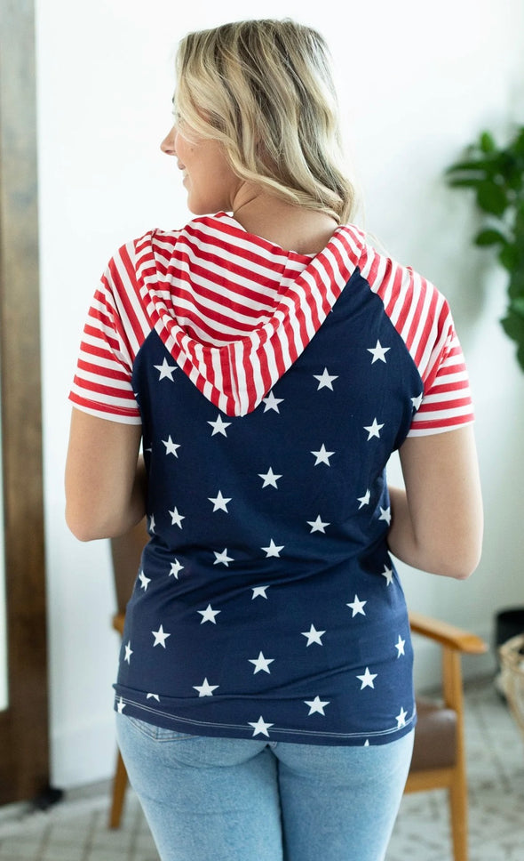 Stars & Stripes Henley Hoodie by MM