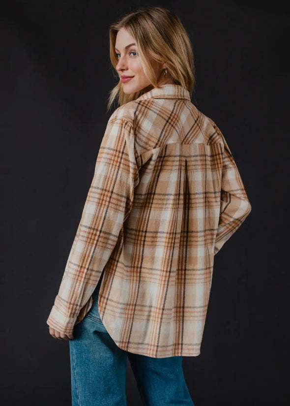 Caramel Latte Plaid Flannel