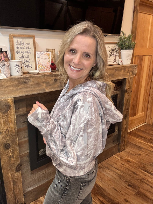 Grey Camo Quarter Zip