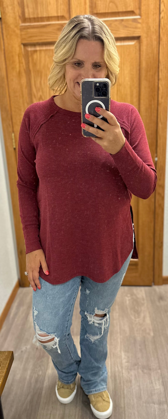 Layer Up Waffle Knit Top in Multi