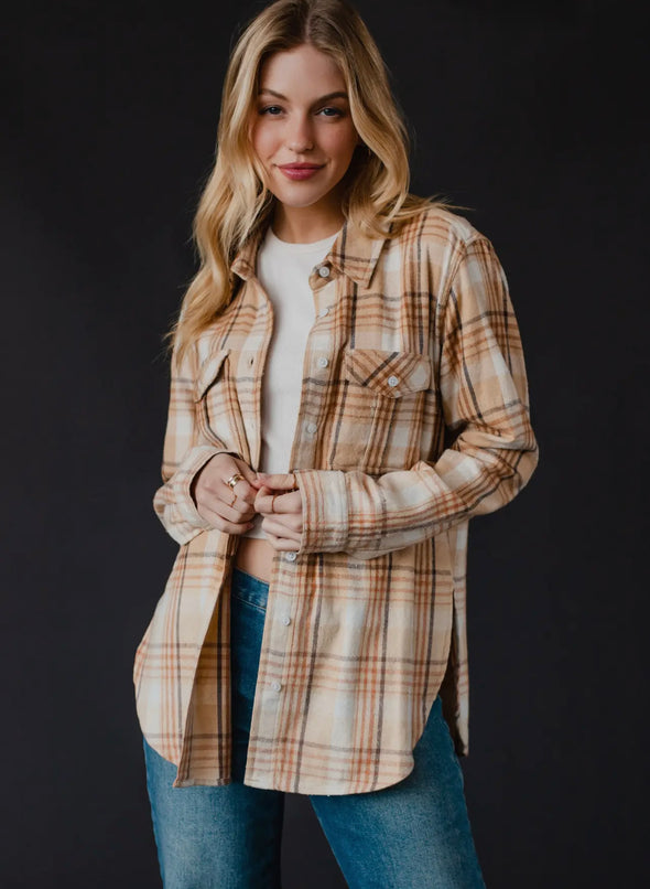 Caramel Latte Plaid Flannel