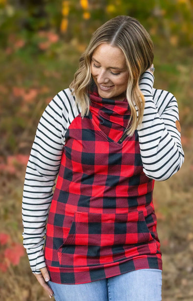 Buffalo Plaid & Stripes Zip Cowl