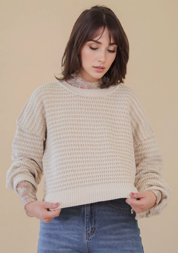 Tavia Two-Tone Sweater