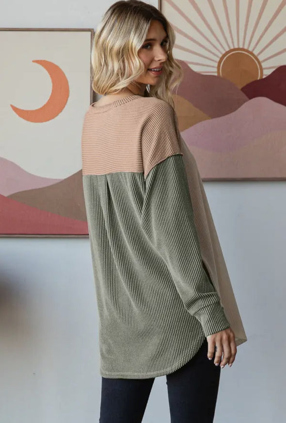 Ready For Fall Colorblock Top