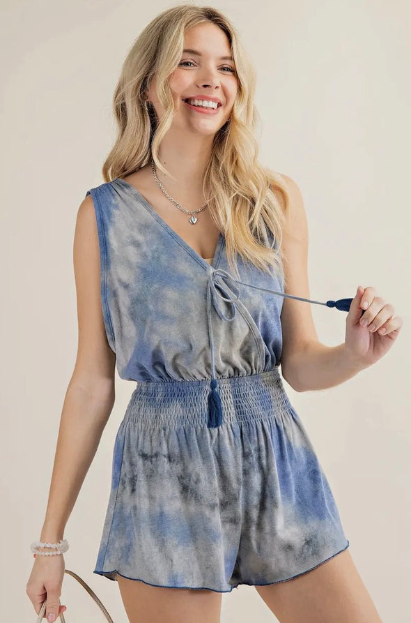 Summer Sky Tie Dye Romper