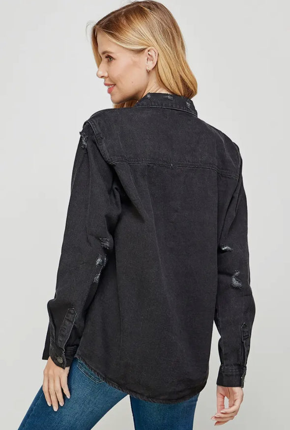 Classic Country Black Denim Shirt