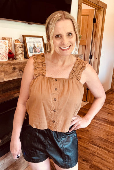Unforgettable Faux Leather Shorts in Multi