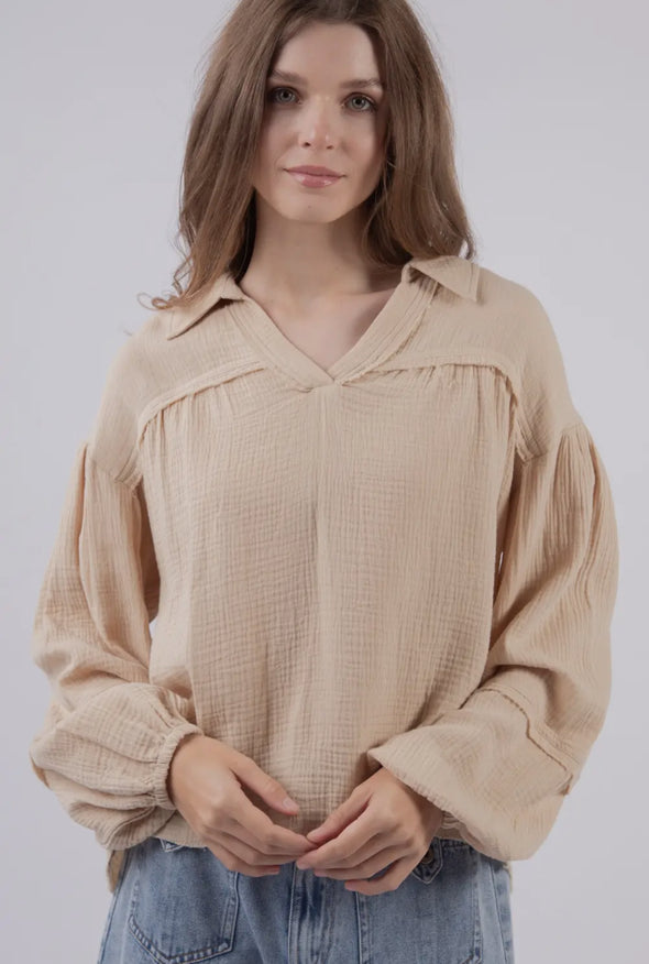 Gretchen Gauze Top