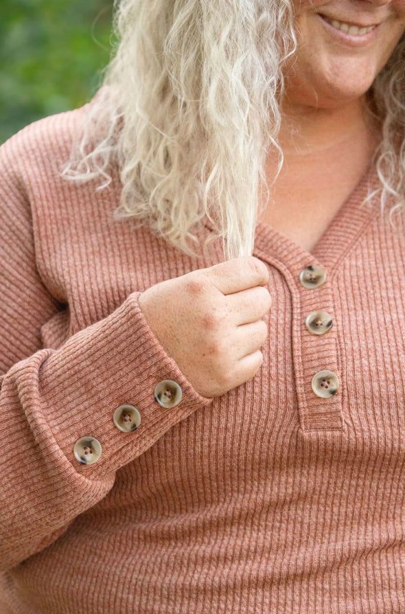 Brittney Button Up Sweater in Multi