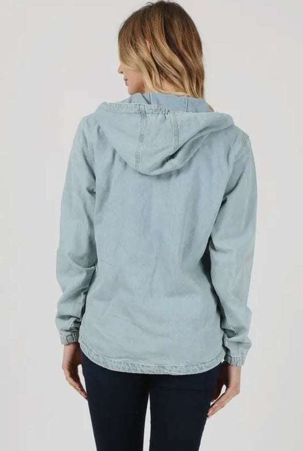 Unexpected Turn Denim Jacket w/ Hood