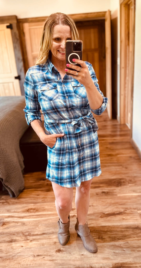 She’s Gone Country Plaid Dress