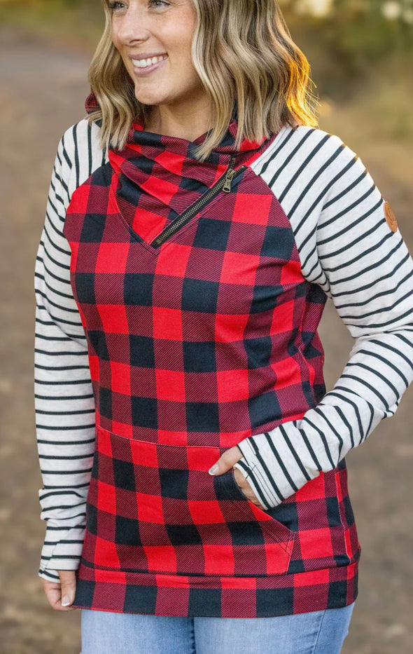 Buffalo Plaid & Stripes Zip Cowl
