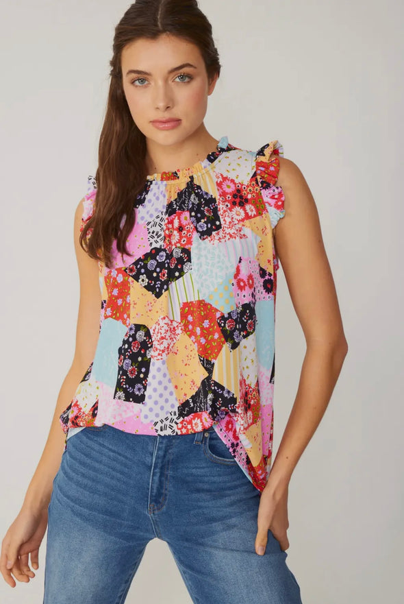 Petunia Patchwork Top