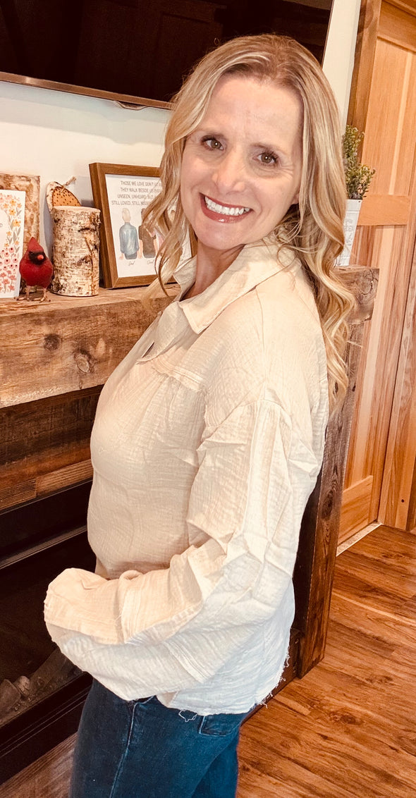Gretchen Gauze Top