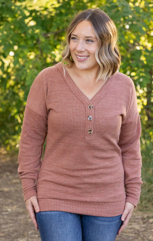 Brittney Button Up Sweater in Multi
