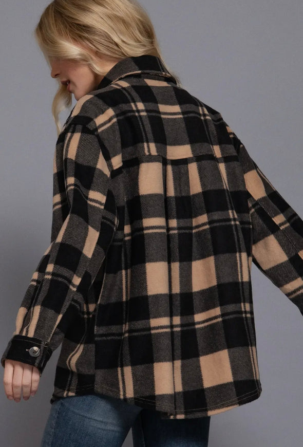 Fiona Fleece Shacket in Multi